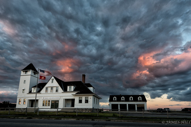 Stormy Clouds over Nahant Life Saving Station