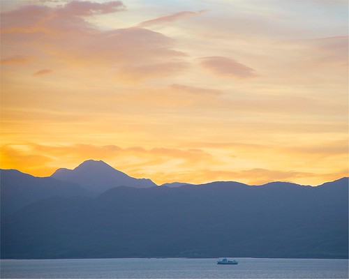 sailing in the sunrise by Seònaid, September morning on the Sound of Sleatmountains sunrise scotland highlands nikon sailing isleofskye