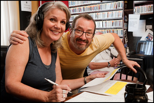 Sally Young with Ron Phillips at WWOZ Fall Pledge Drive 2015 day 3. Photo by Ryan Hodgson-Rigsbee - www.rhrphoto.com