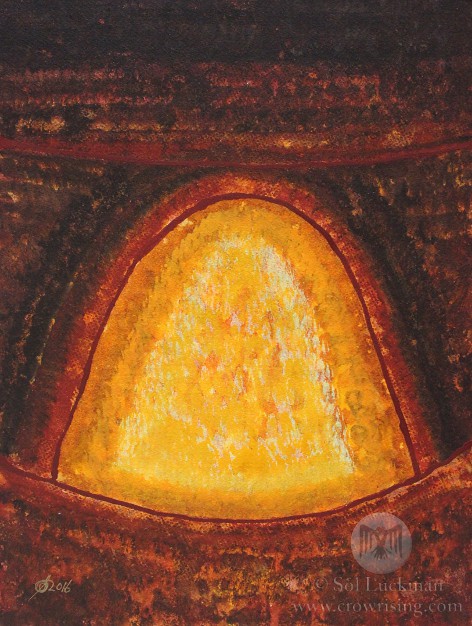 Pueblo Kiva Fireplace (original painting)