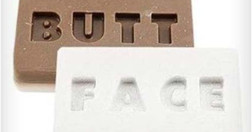 Liked on Pinterest: Butt Face Soap - this would be a funny stocking stuffer | by merrychristy869