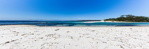 bay beach panorama jervisbay australia baybasin