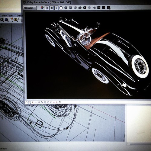 Mercedes Benz Type 540k Special Roadster #wip #vrayforrhino #rhino3d #digitaldesign #rendering #car #cardesign | by gianca_dm