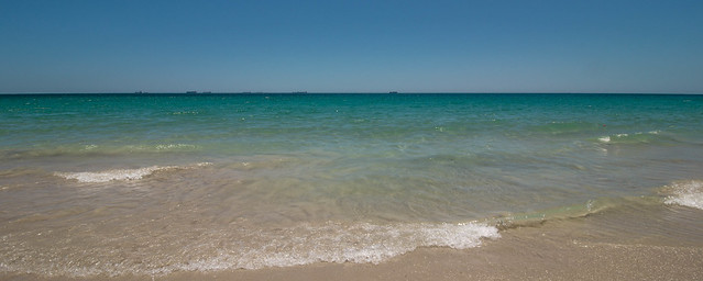 Sea and sand. North Fremantle, Western Australia.