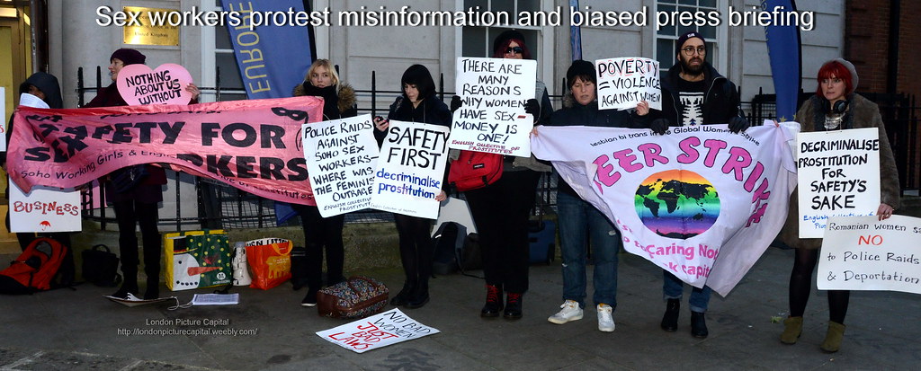 Sex workers protest misinformation and biased press briefing