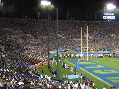 UCLA Student Section, UCLA Bruins 24, BYU Cougars 23, Rose Bowl, Pasadena, California