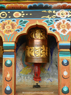Buddhist Prayer Wheels in Kichu Monastery, Paro | by moon@footlooseforever.com