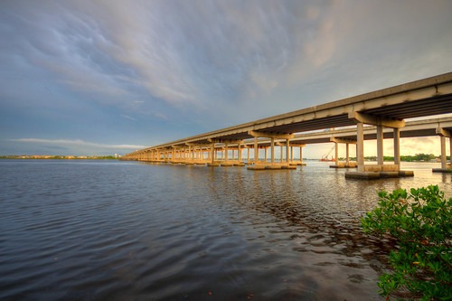 bridge sunset water america river florida manatee fl interstate 75 fla i75 interstate75 manateeriver manateecounty