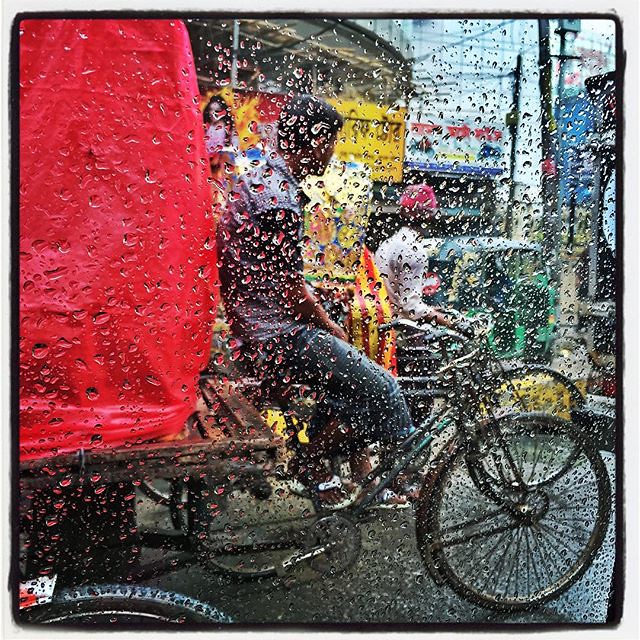 Dhaka #rain #monsoon #travel #ricksha #transport...