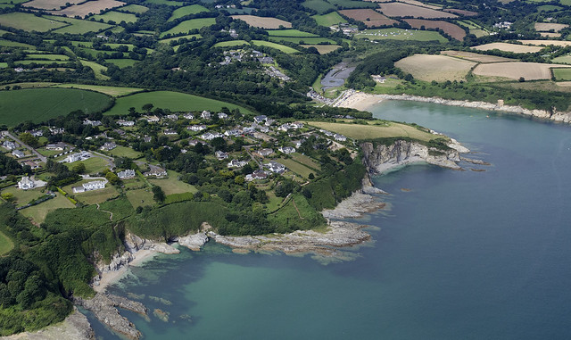 Maenporth in Cornwall - UK aerial image