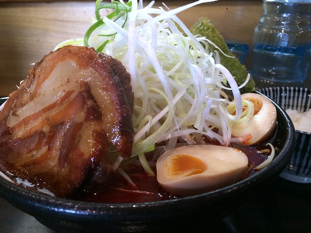 Miso Ramen topped with bean sprouts from Ajinosen @ Roppongi