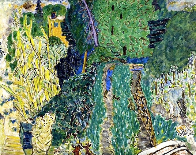 Pierre Bonnard (1867 – 1947) - Jardin au Petit Pont - 1937 Oil on canvas.