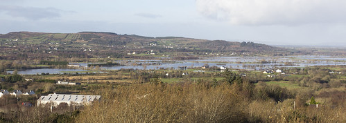 desmond flooding foxford co mayo ireland december panorama