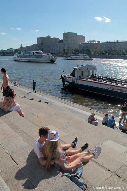 Chilling by the Moskva River