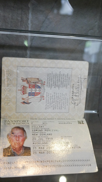 Sir Edmund Hillary Passport.JPG