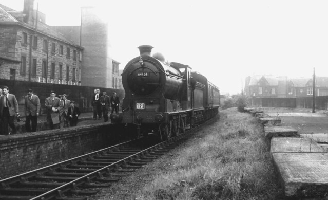 BR J37 0-6-0 No. 64624 (1914 Reid NBR design) is seen on a Railtour at Leith Walk Station, Manderston Street, Leith (ex-Caledonian Railway) on 31 August, 1963. (J L Stevenson)