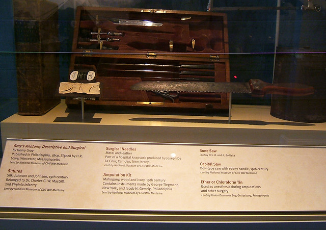 Tools used to amputate limbs.