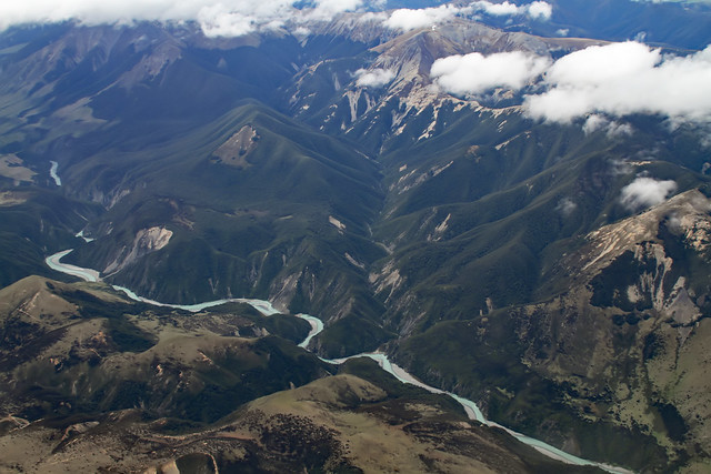 Flying over a river valley 2