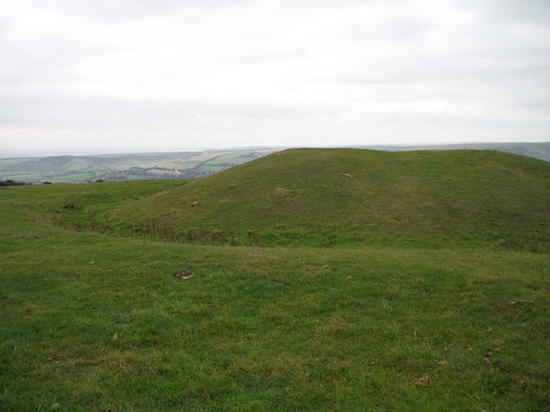 Long Barrow on Windover Hill SWC Walk 25 - South Downs Way 8 : Southease to Eastbourne