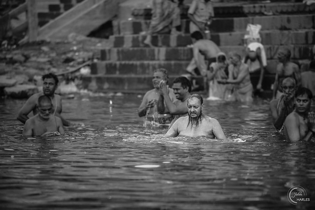 Ablution scene, Varanasi, India