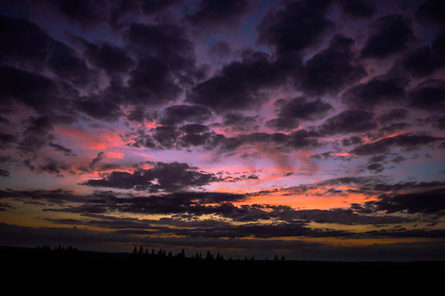 pink sunset sky orange purple