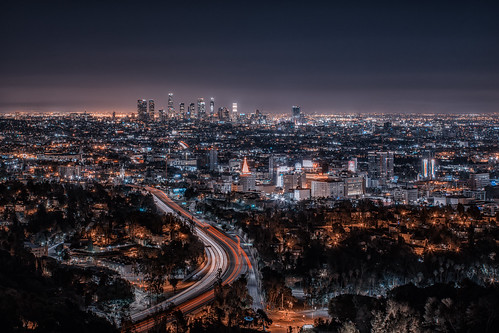 losangeles la california cityscape nightshot nightphotography streetphotography traffic highangleview reinaroundtheglobe reiniersnijders amerika