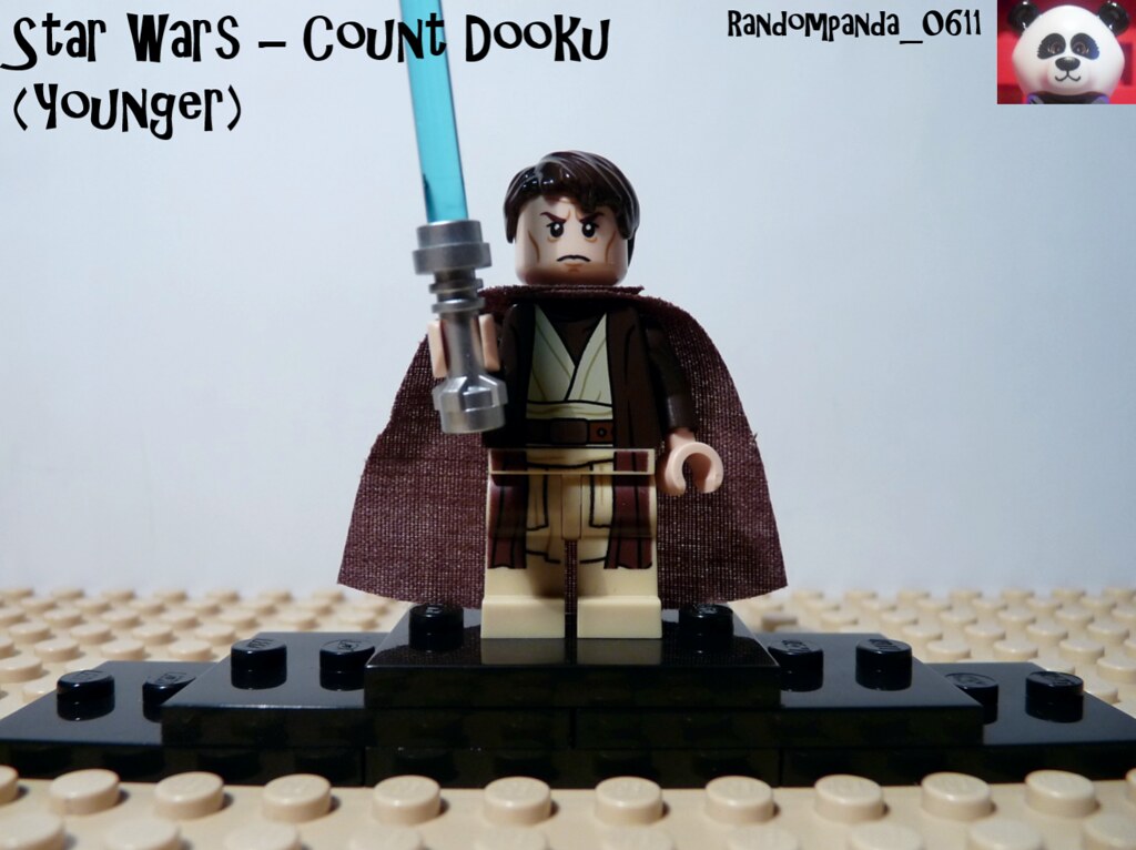 LEGO Reddish Brown 8x6x2 Star Wars Count Dooku Decorated Windscreen 