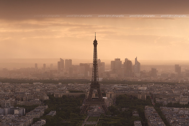 Misty Sunset on Paris