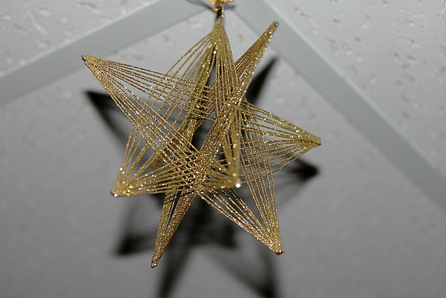 Gold Glitter Star Decoration