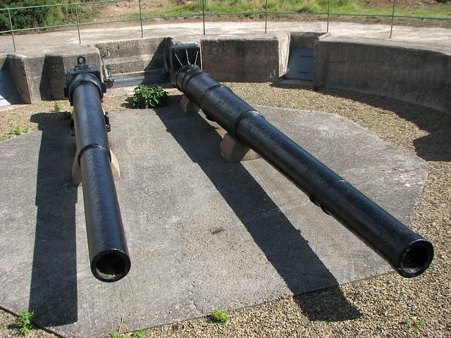 Old guns on the coast path