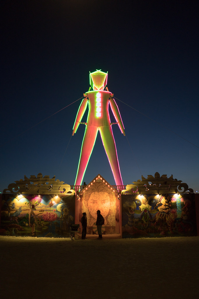 Two People Under The Man Burning Man 2015 062