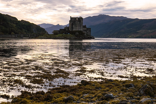 purple eileandonan castle highlands scotland 13th century sergek uk unitedkongdom travel