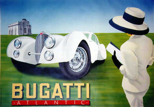 France - Bugatti Atlantic Poster