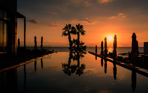 sunset pool cyprus cy paphos zypern