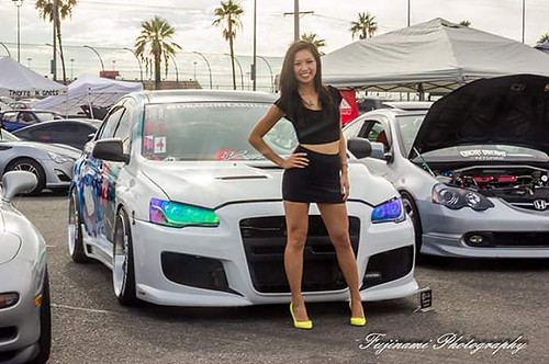 I threw up a post of @jfujinami taking a pic of @_ngannovel couple days ago. Here is the actual one! Thanks for the pic and thank you for taking a pic with the #evo @_ngannovel !! 🙏🙏🙏 #instafamecarshow #instafame #beseen #dsport #dsportmaga | by jun.osumi
