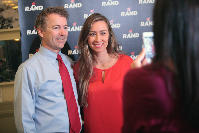 Rand Paul with supporter
