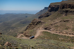 The road from South Africa up to Lesotho at Sani Pass