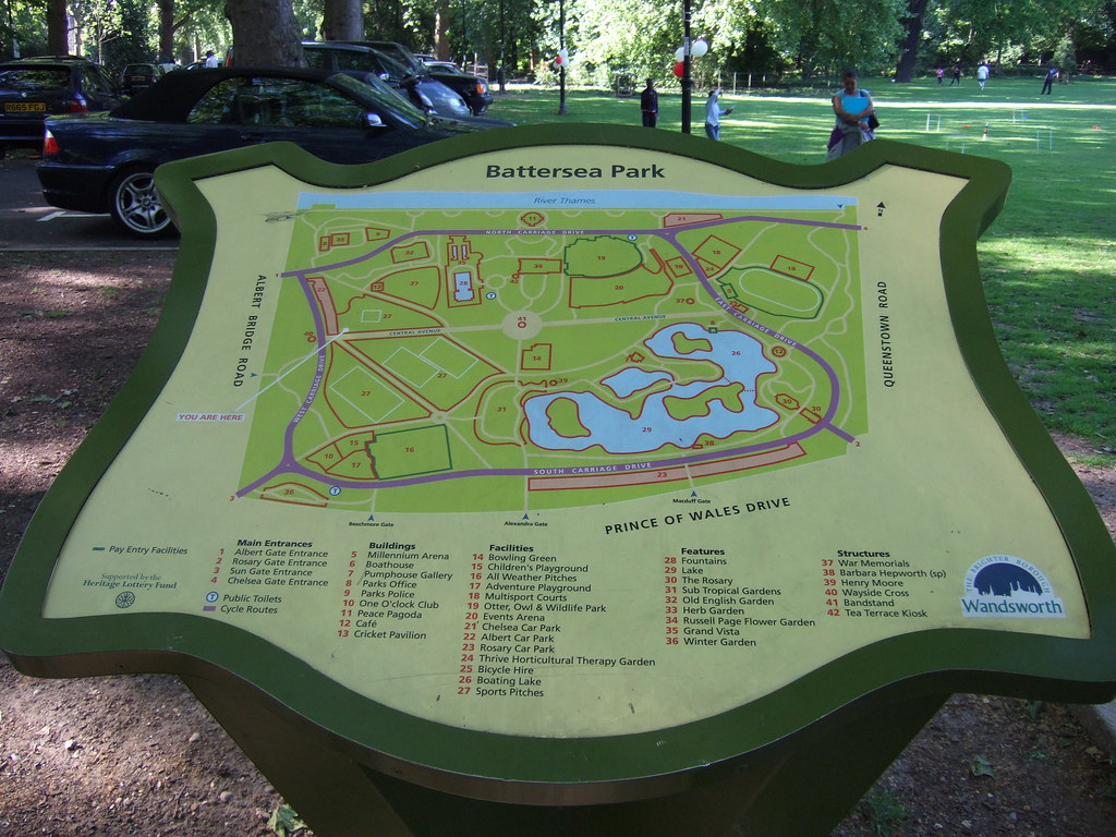 Battersea Park Map Wetwebwork Flickr