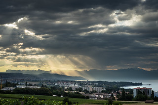 Early morning skies over Lausanne