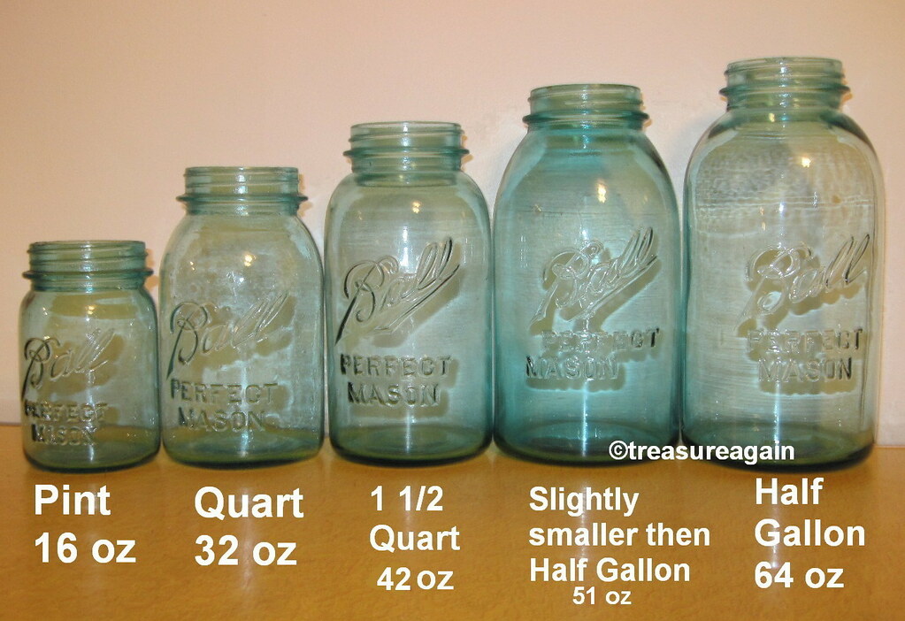Mason Jar Size Comparison Ball Blue Jars
