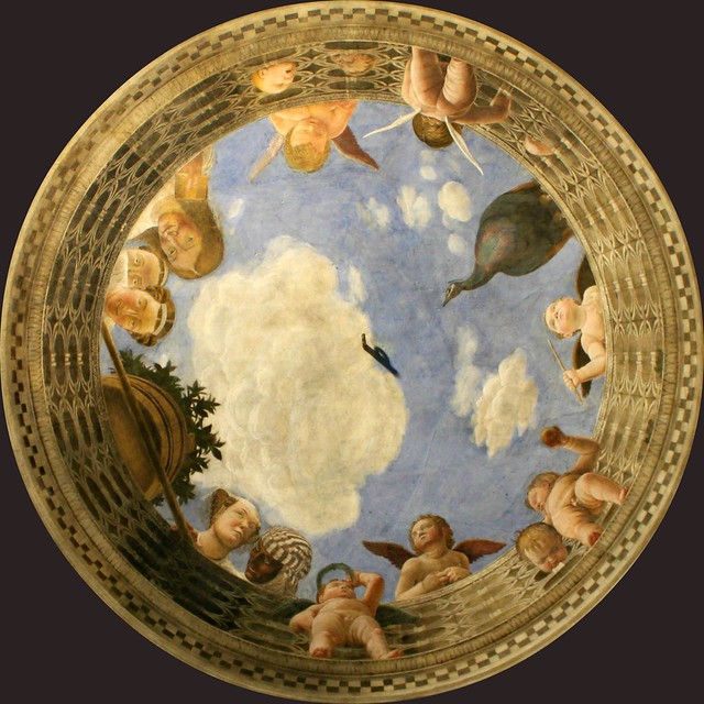 Ceiling of Camera degli Sposi by Andrea Mantegna