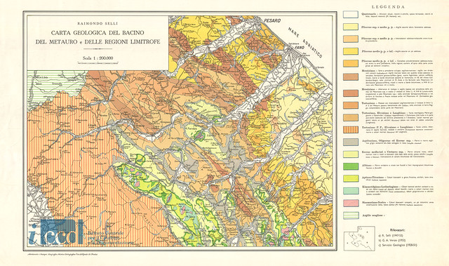 Carta geologica del bacino del Metauro e delle regioni limitrofe
