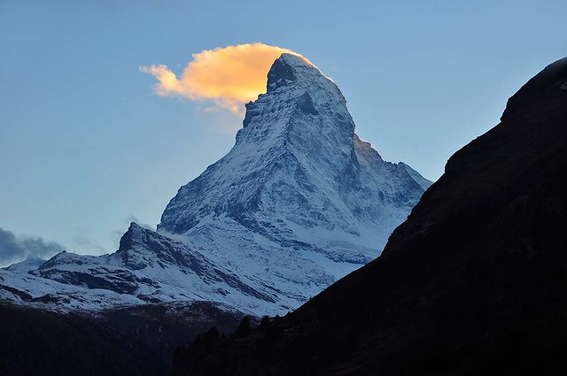 Matterhorn, leuchtende Wolke