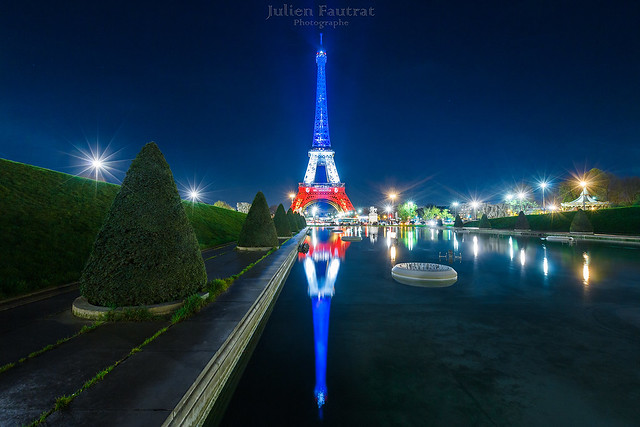 Pray for Paris - Tricolor Eiffel Tower