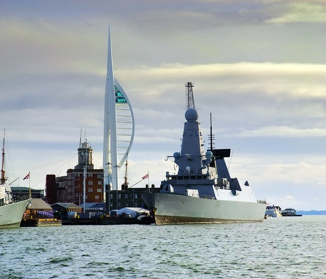 HMS Dauntless & Spinnaker Tower