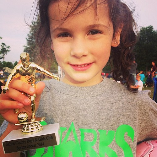 Darby Cail getting a little taste of Gold! A girl could get used to this. First Trophy. #soccer2k14 #sharkattack | by thejoshuacaleb1976
