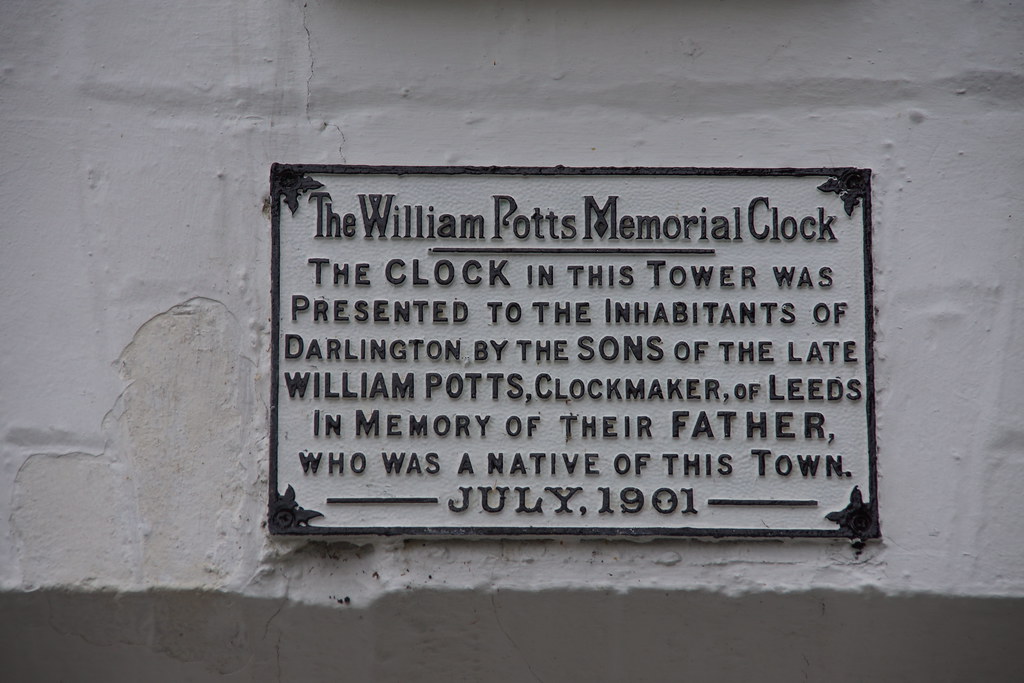 Potts Clock, South Park, Darlington | donated by the firm to… | Flickr