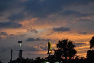 Standing at CVS in Fort Myers watching the sunset