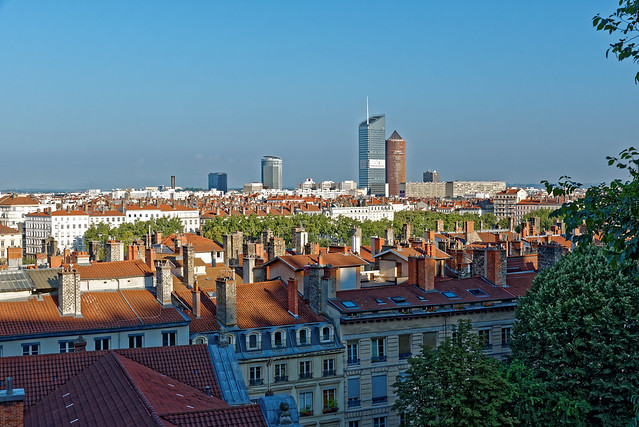 Lyon's skyline from Croix-Rousse hill