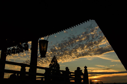 sunset japan temple 寺院 夕景 奈良公園 二月堂 奈良県 奈良市